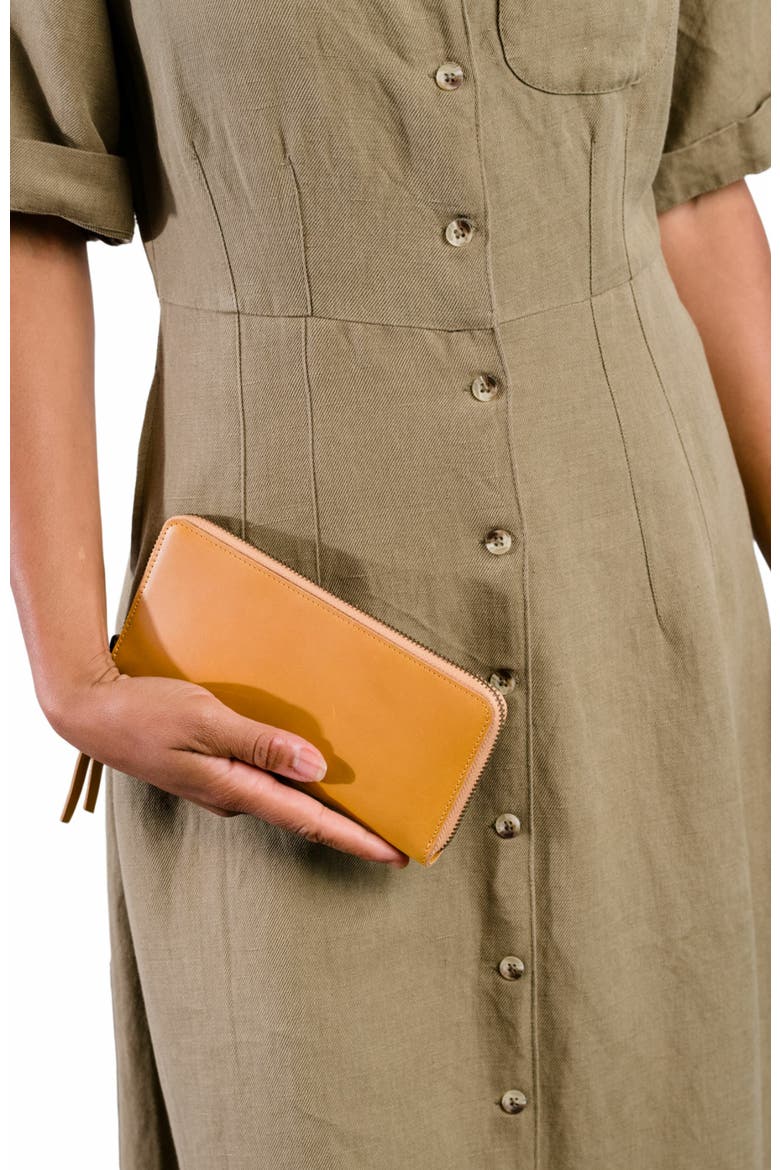 Helina Large Zip Around Wallet, Alternate, color, Cognac