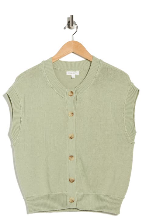 Cap Sleeve Button Front Cardigan