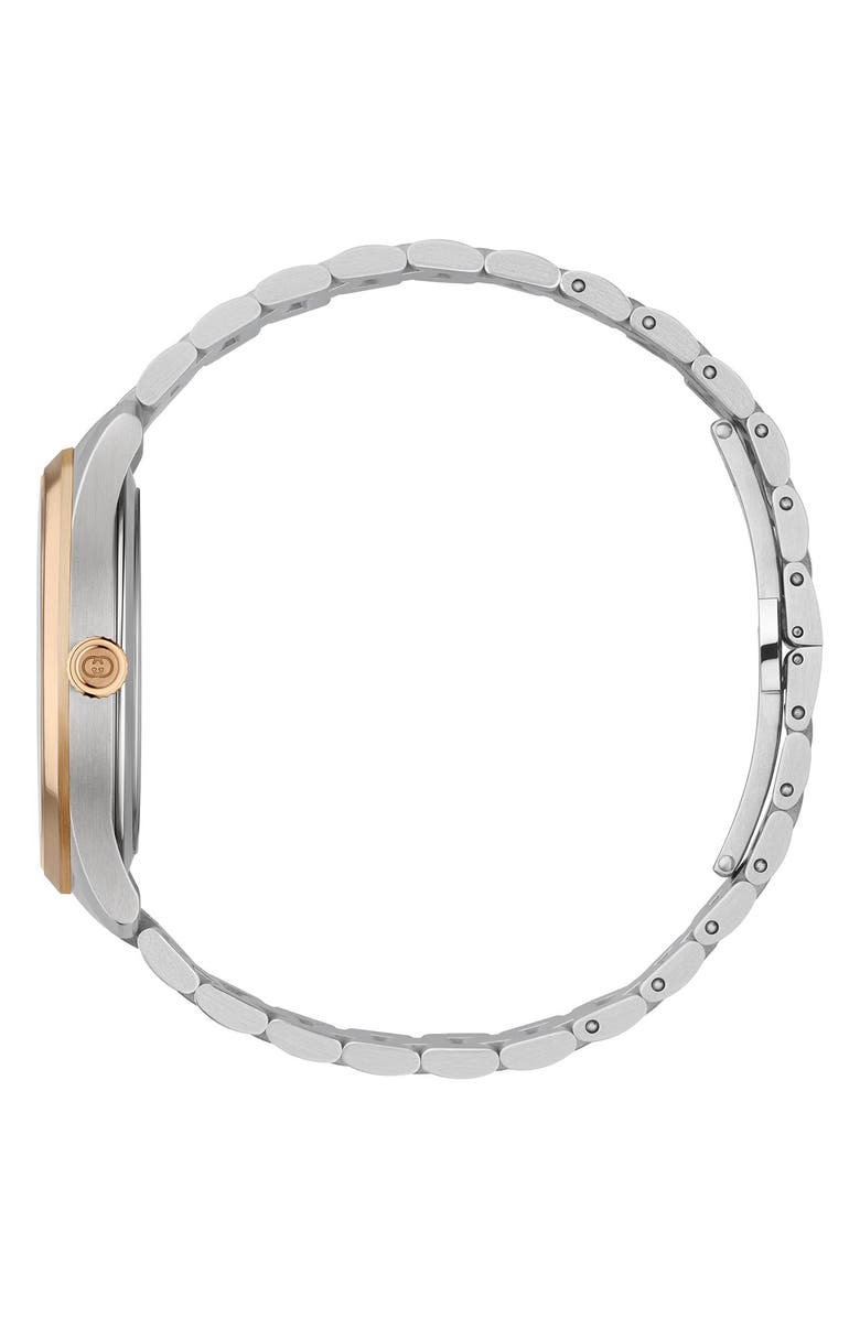 Gucci G-Timeless Slim Two-Tone Automatic Bracelet Watch, 40mm, Alternate, color, Silver