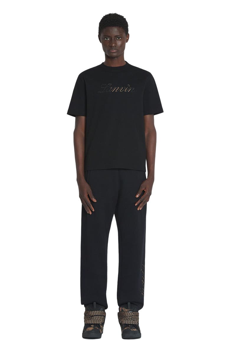 Lanvin LOGO DENIM T-SHIRT, Main, color, 