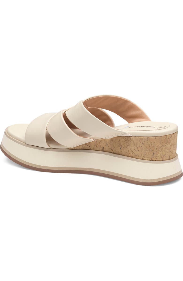 Johnston & Murphy Colleen Platform Wedge Slide Sandal, Alternate, color, Bone Nappa Leather