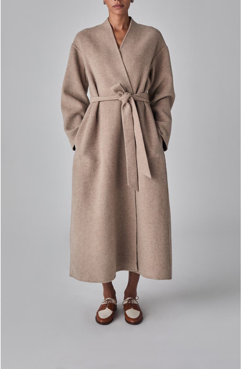 CO Wrap Coat in Double Faced Wool Cashmere, Main, color,