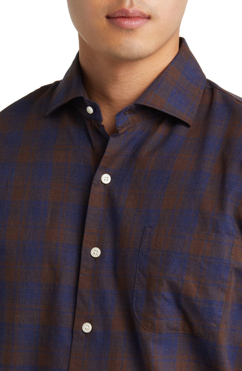 Peter Millar Carr Check Soft Cotton Button-Up Shirt, Alternate, color, 