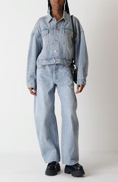 ジャケット・アウター Alexander Wang Crash Denim Long Coat 41780743-1_2.jpg