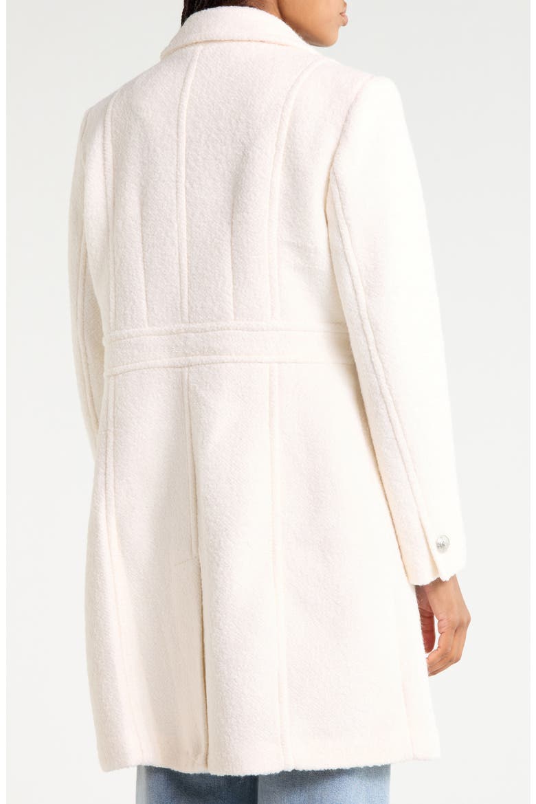 Inset Waist Bouclé Coat, Alternate, color, MODERN IVORY
