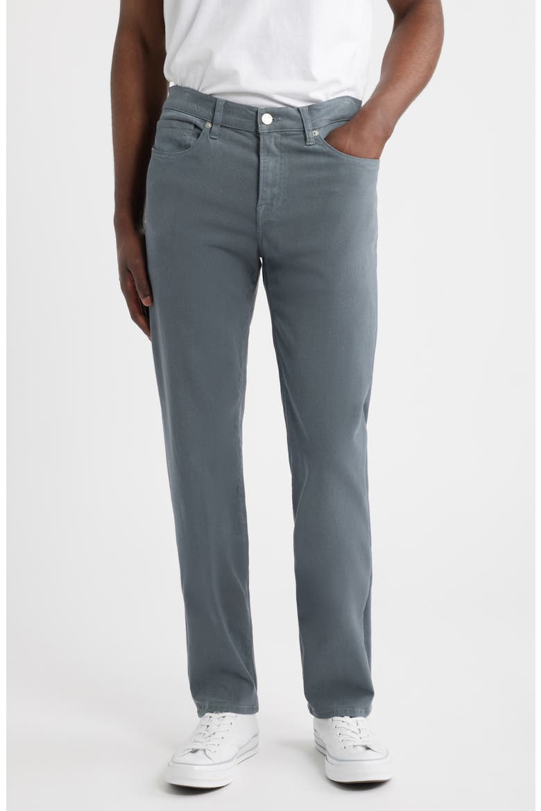 L'Homme Slim Fit Five-Pocket Twill Pants, Main, color, MODERN GREY