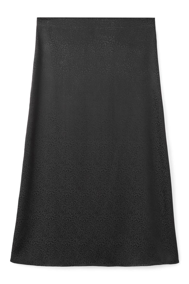 Leopard Print Maxi Skirt, Alternate, color, BLACK DENIM