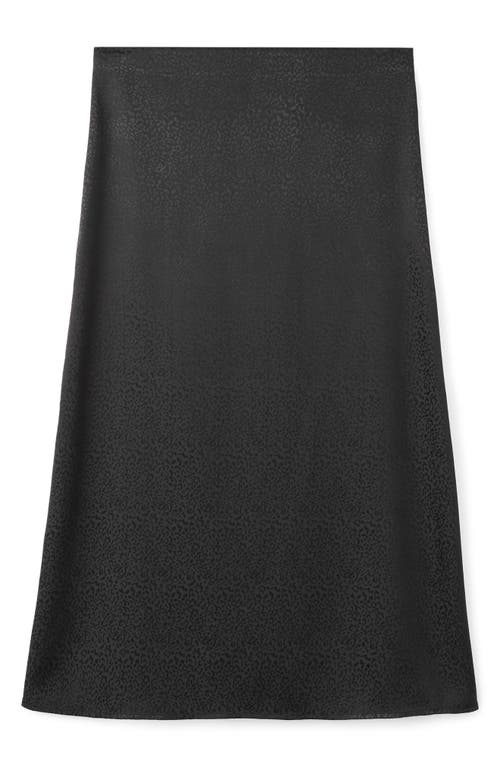 Mango Teen Leopard Print Maxi Skirt In Black