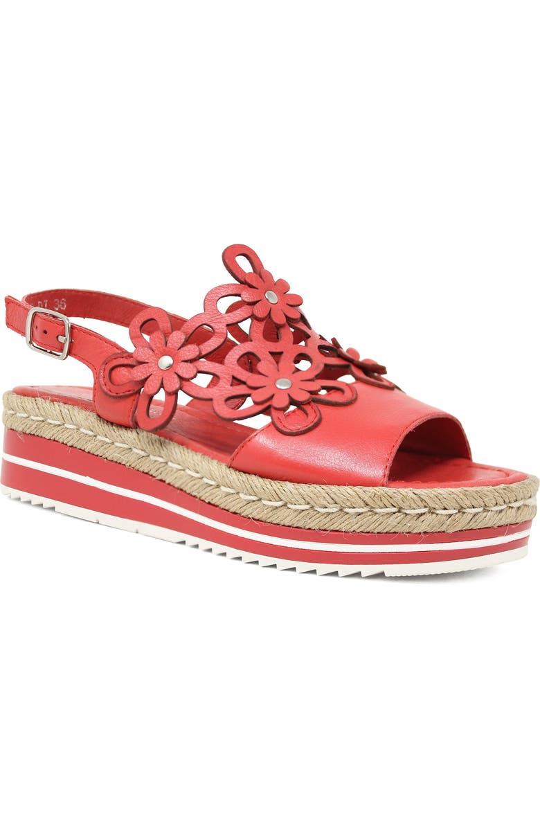 DJANGO AND JULIETTE Aldo Wedge Sandal, Main, color, Red Leather