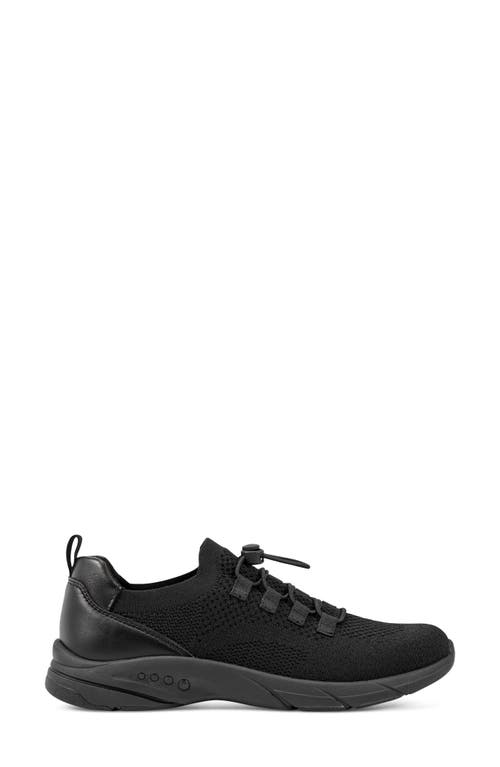 Easy Spirit Astrid Pull-on Knit Sneaker In Black