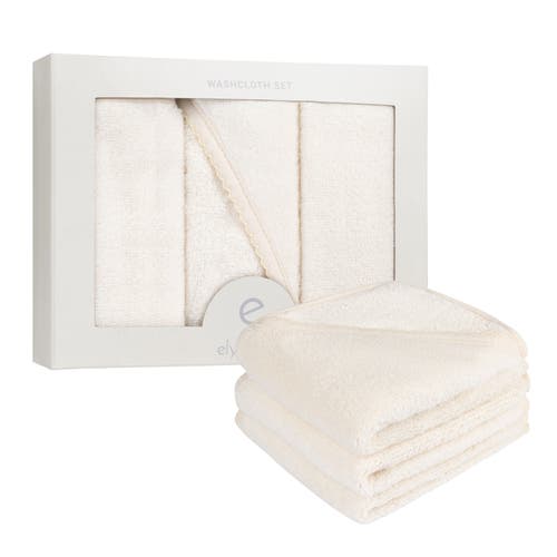 Ely's & Co. Elys And Co. Baby Towel Wash Cloth Pink 3 Pack In Cream