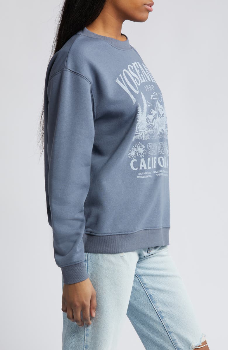 Vinyl Icons Yosemite Graphic Sweatshirt, Alternate, color, Washed Blue