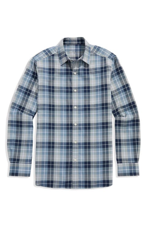 Brant Plaid Tech Twill Button-Up Shirt