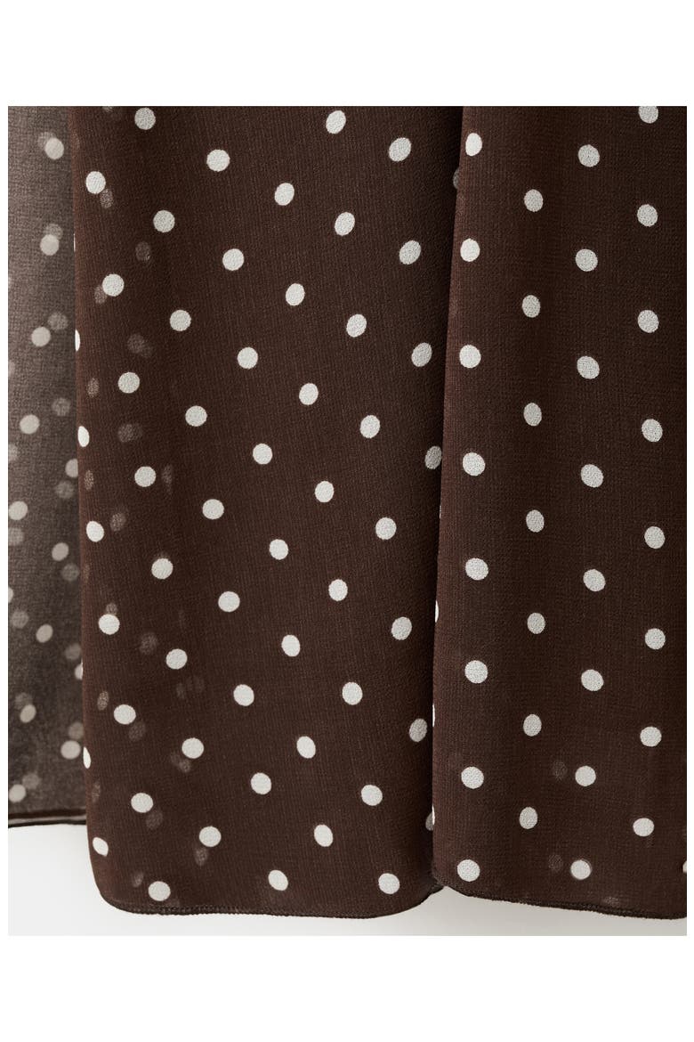 Ruched Dot Sleeveless Maxi Dress, Alternate, color, CHOCOLATE