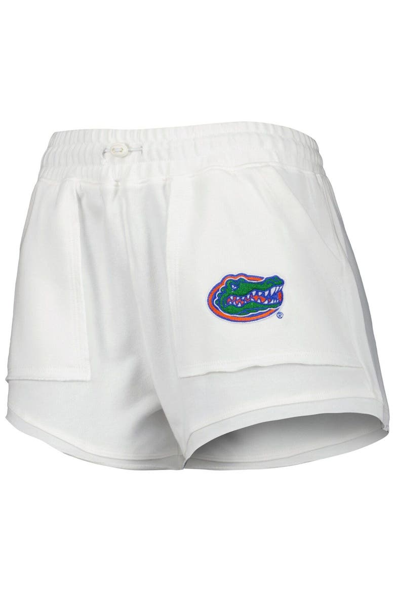 Women's Concepts Sport  White Florida Gators Sunray Notch Neck Long Sleeve T-Shirt & Shorts Set, Alternate, color, White