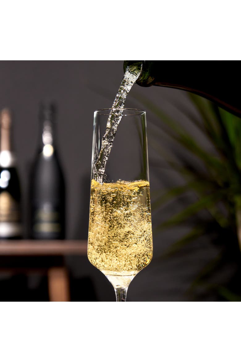 Reserve Inez Crystal Champagne Flutes Set of 4, Alternate, color, Clear