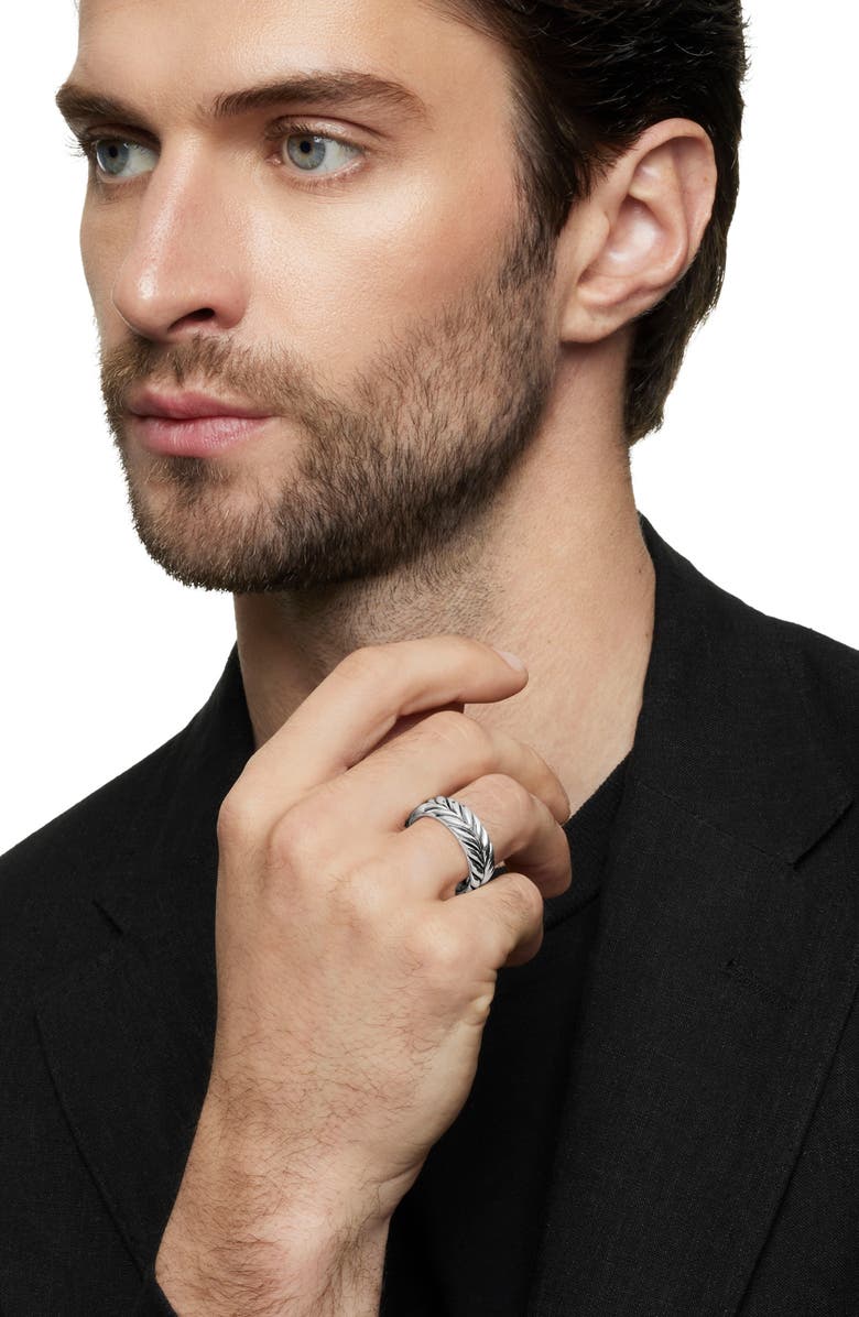 David Yurman 'Chevron' Band Ring, Alternate, color, 