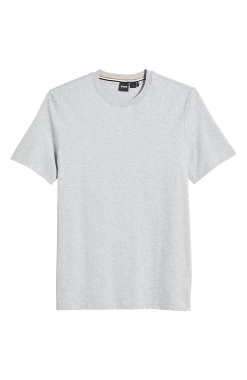 Shop Hugo Boss Boss Thompson Solid T-shirt In Open Grey