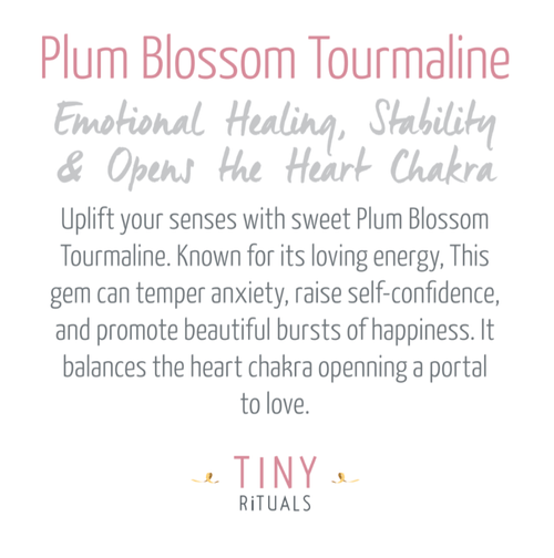 Tiny Rituals Natural Plum Blossom Tourmaline Energy Bracelet In Soft Purple
