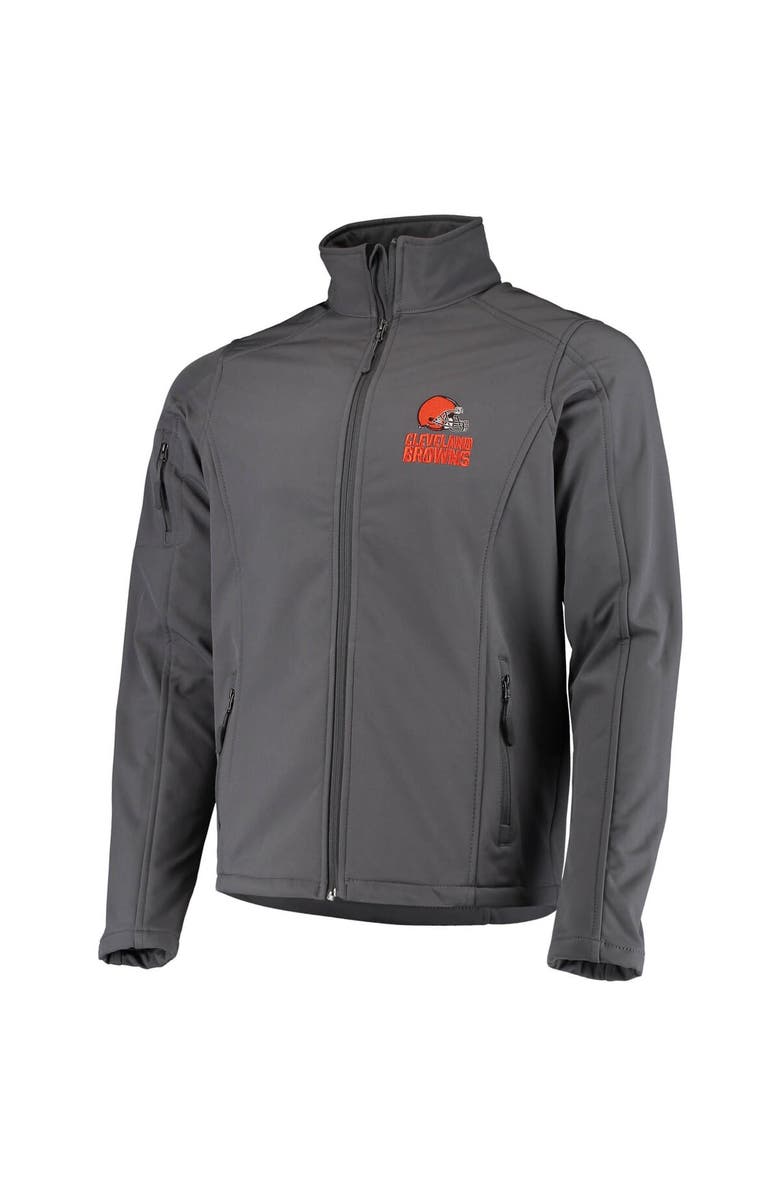 DUNBROOKE Men's Dunbrooke Charcoal Cleveland Browns Sonoma Softshell Full-Zip Jacket, Alternate, color, Charcoal
