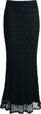 Open Edit Sheer Lace Maxi Skirt