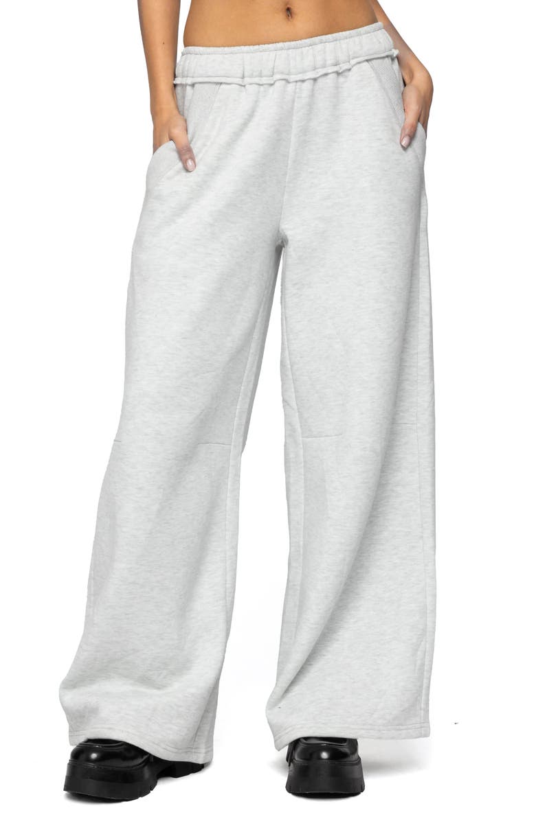 EDIKTED Kori Oversize Sweatpants, Main, color, Gray-Melange