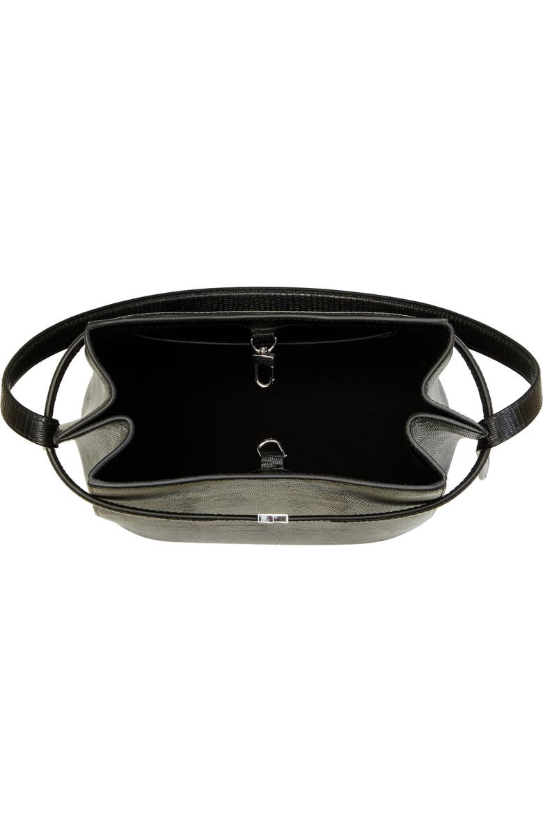TOTEME Belted Lizard Embossed Leather Bucket Shoulder Bag, Alternate, color,