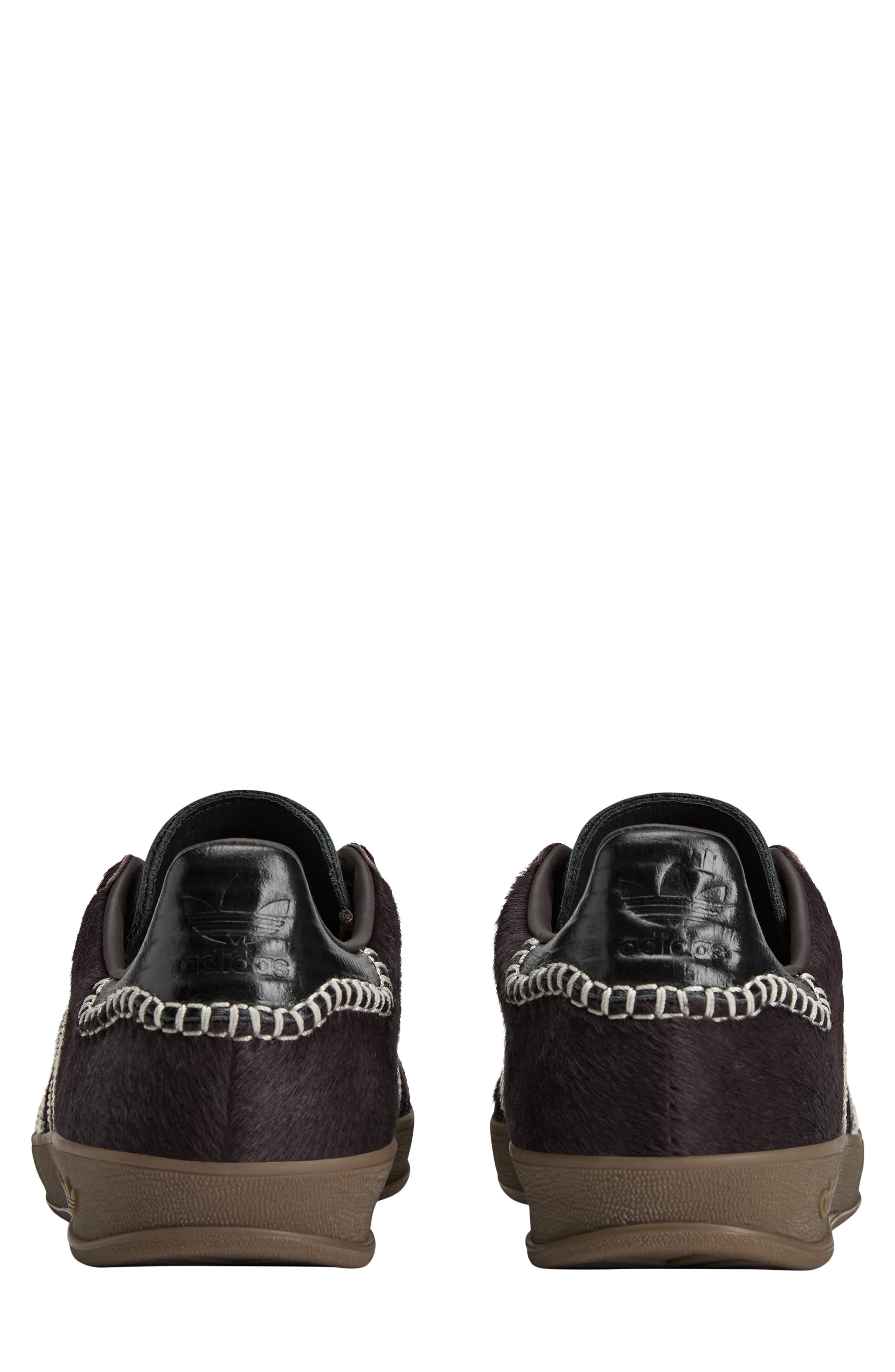 adidas x Wales Bonner Gazelle Genuine Calf Hair Sneaker, Alternate, color, Coffee/ White/ Black Calf Hair