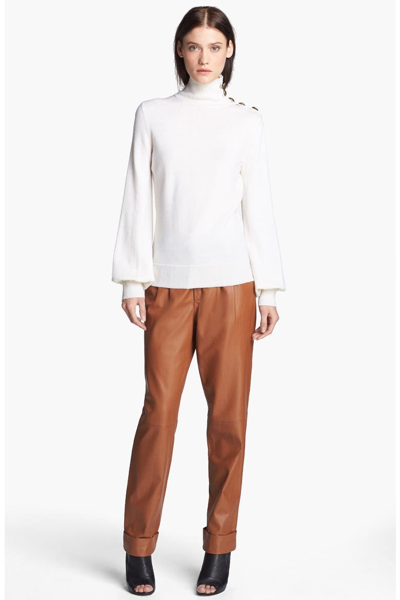 'Phoenix' Slouchy Leather Pants, Alternate, color, COGNAC