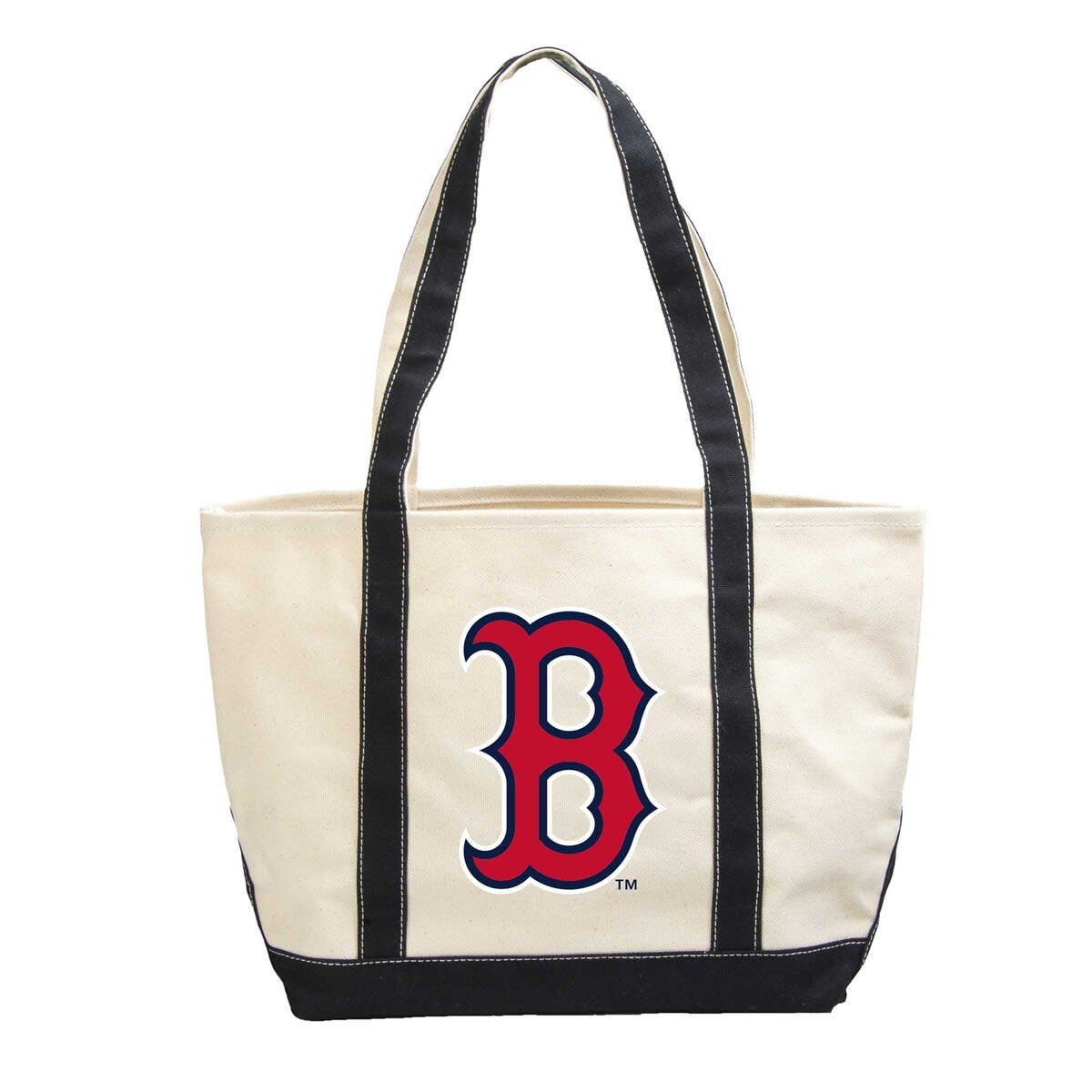 LOGO BRANDS Boston Red Sox Canvas Tote Bag, Main, color, 