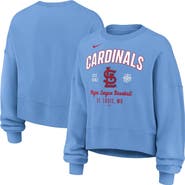 Nike Women's Nike Light Blue St. Louis Cardinals Oversized High Hip Pullover Sweatshirt