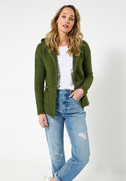 Hooded Sweater Jacket (plus)