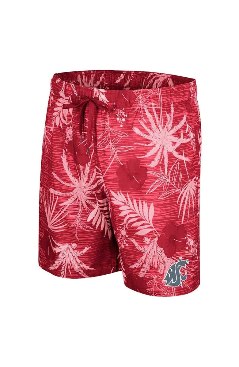 COLOSSEUM Men's Colosseum Crimson Washington State Cougars What Else is New Swim Shorts, Alternate, color, Crimson