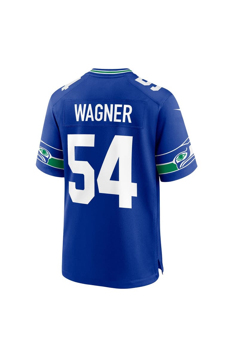 Nike Men's Nike Bobby Wagner Royal Seattle Seahawks Throwback Player Game Jersey, Alternate, color,