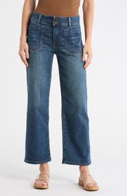 KUT from the Kloth Lucy Patch Pocket High Waist Ankle Wide Leg Jeans