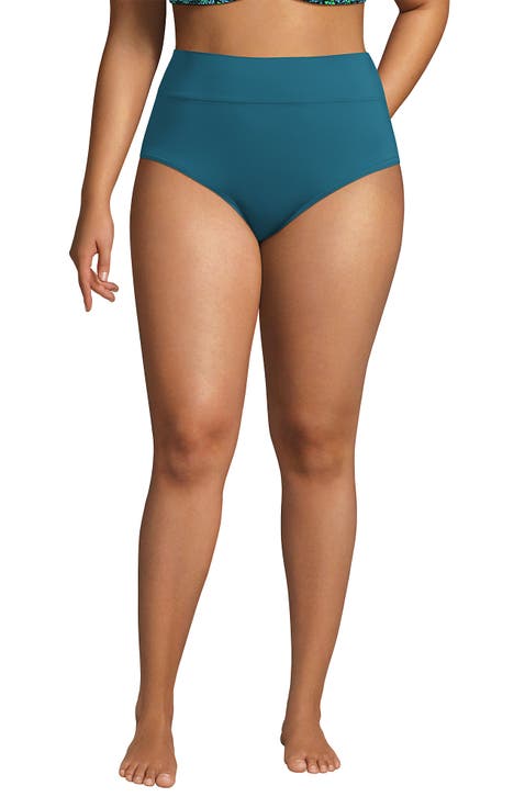 Chlorine Resistant Pinchless High Waisted Bikini Bottoms