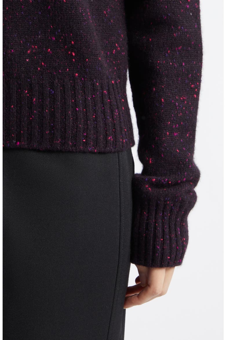 Cairn Donegal Cashmere Crewneck Sweater, Alternate, color, SLOE BERRY DONEGAL