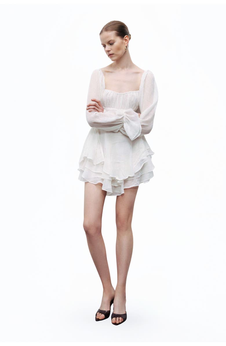Nocturne Ruffle Mini Dress, Alternate, color, 