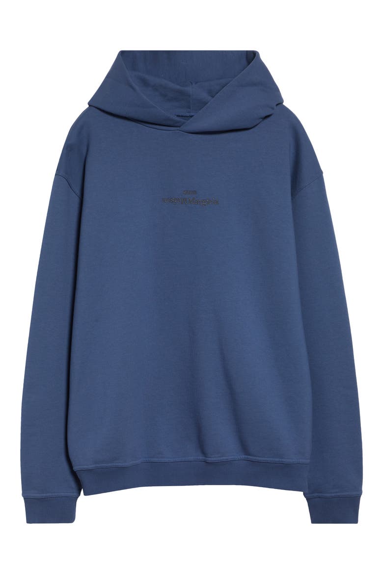 Embroidered Logo Cotton Hoodie, Alternate, color, LAPIS BLUE
