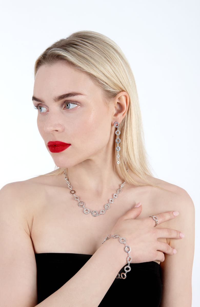 Lucy Quartermaine Art Deco Halo Bracelet, Alternate, color, Sterling Silver