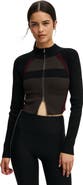 COTTON ON BODY Women's Active Spliced Knit Zip Through