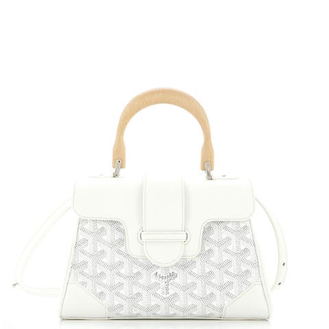 Saigon Top Handle Bag Coated Canvas with Leather Mini