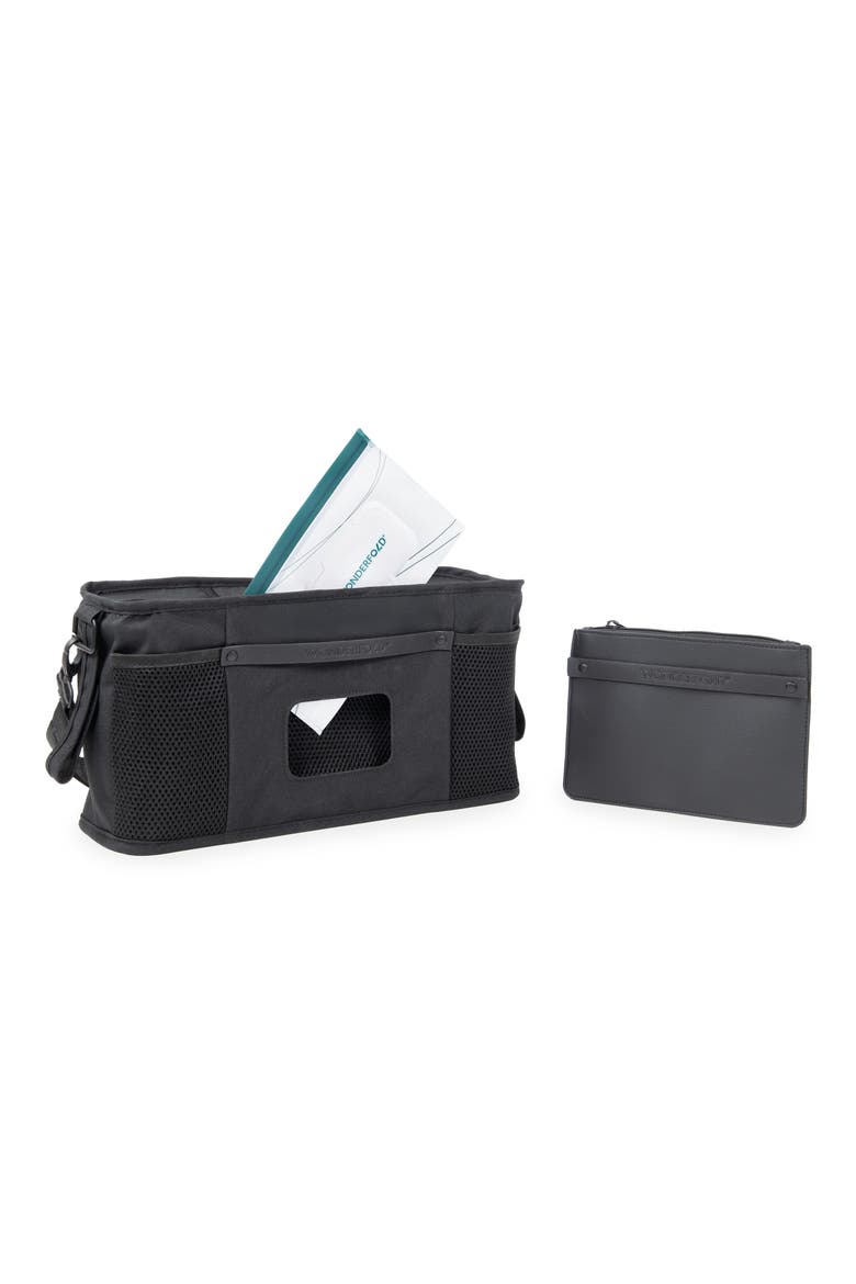 Parent Console with Two Insulated Cup Holders, Alternate, color, JET BLACK