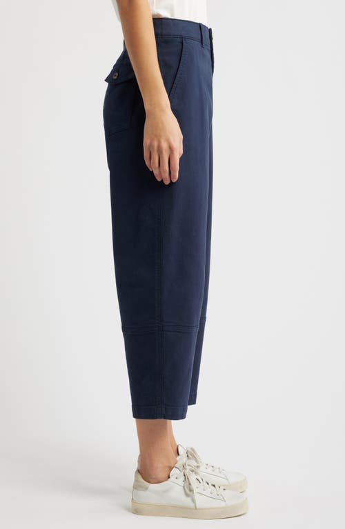 Caslonr Caslon(r) Crop Barrel Twill Pants In Navy Blazer