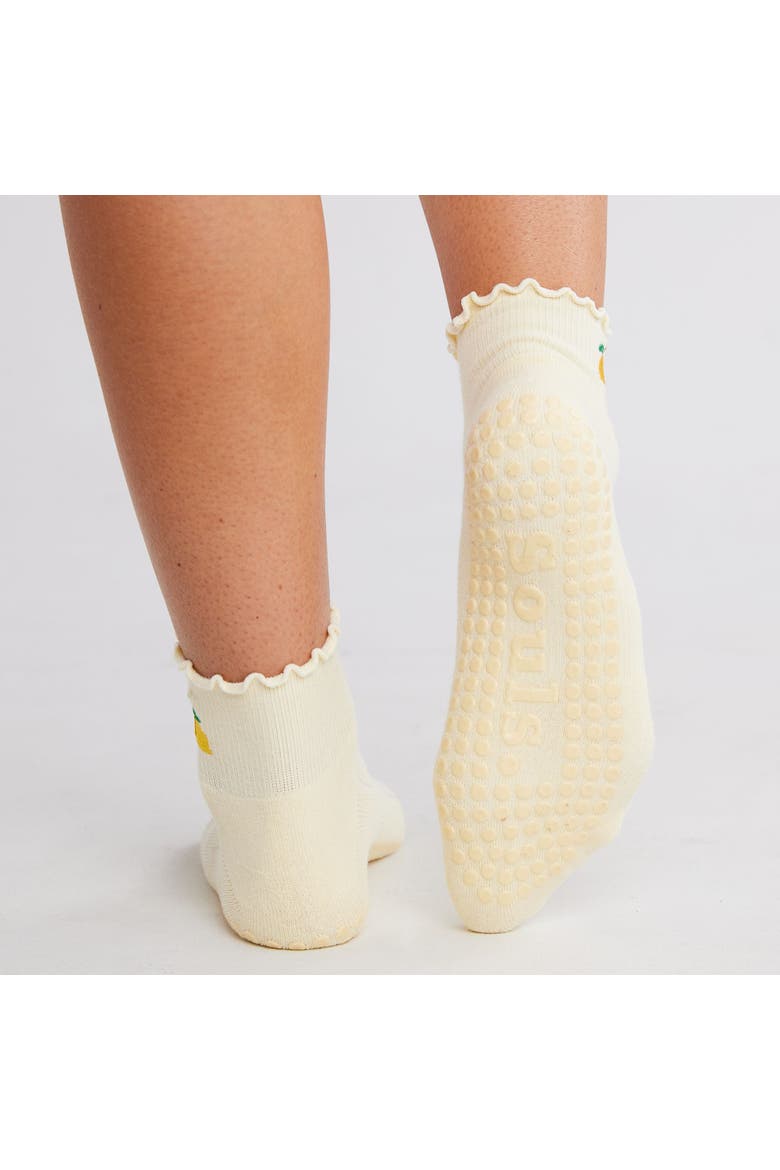 Main Squeeze Grip Socks, Alternate, color, Pastel Yellow