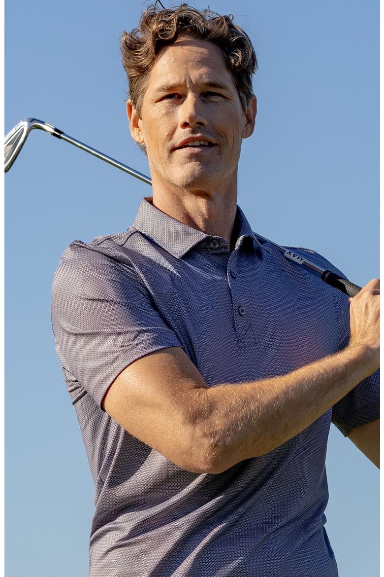 Pike Microprint Epic Confidence Performance Polo, Alternate, color, BLACK