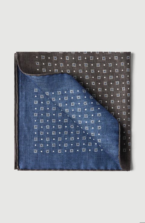Silk patterned pocket square