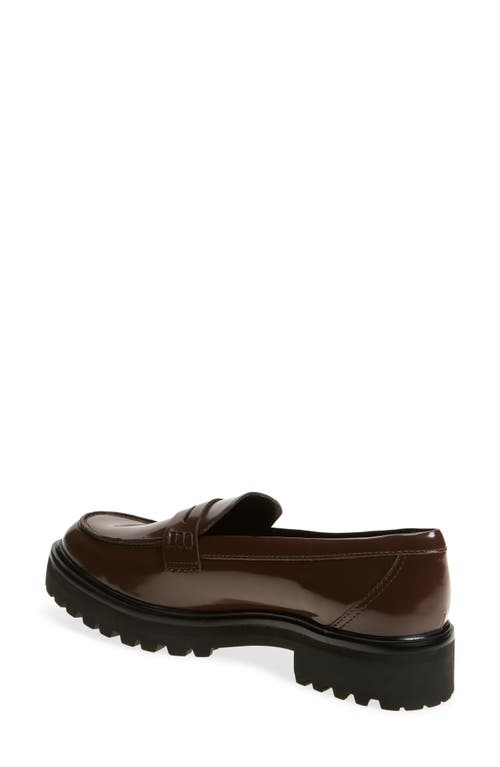 Reformation Agathea Platform Penny Loafer In Brown