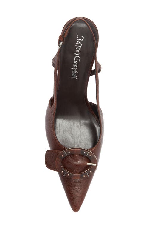 Jeffrey Campbell Hannigan Pointed Toe Slingback Pump In Brown