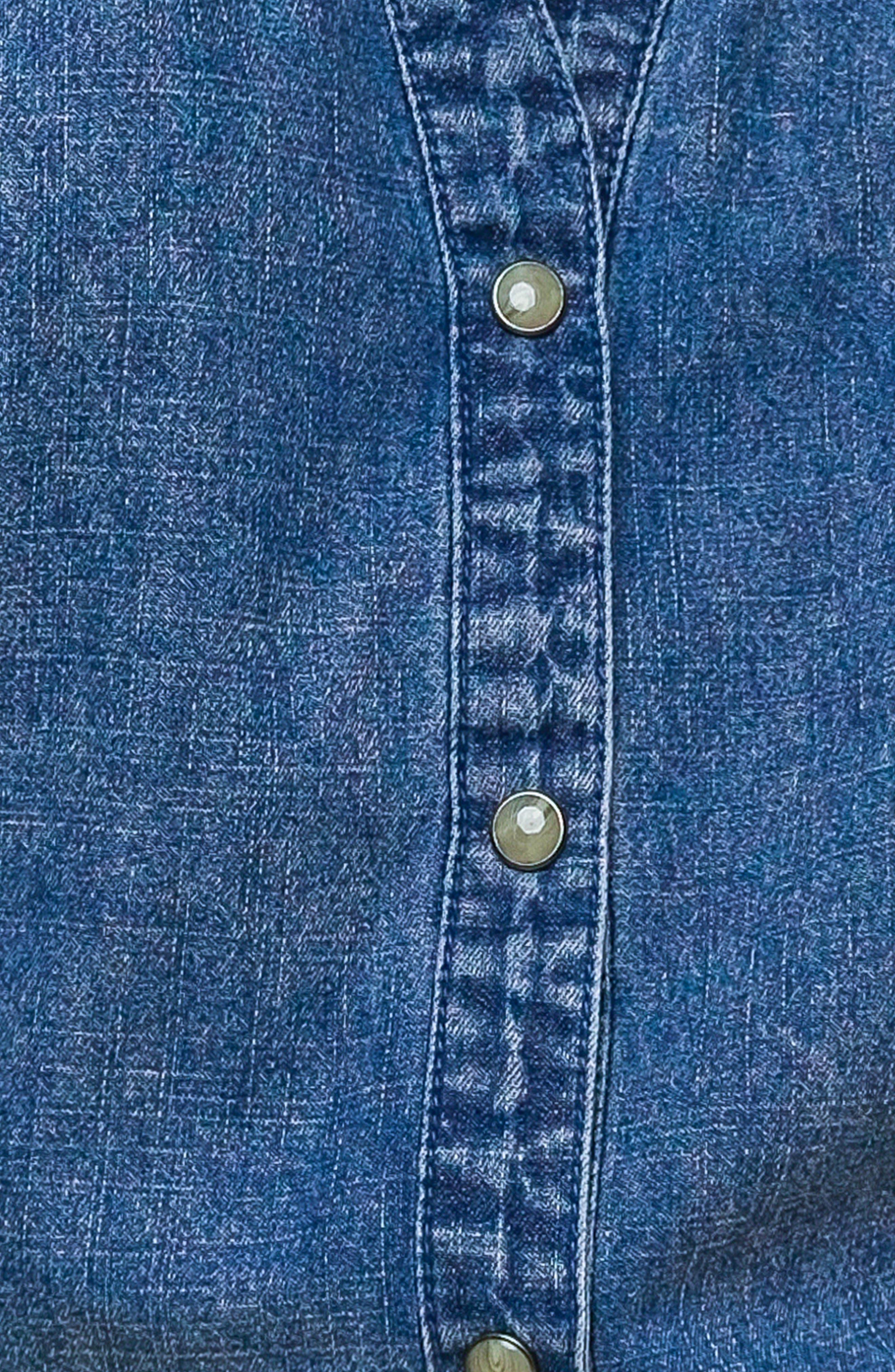 Washed Long Sleeve Denim Top - image 2